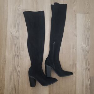 Forever 21 Black Over-the-Knee Boots
